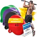 Fitnessband Pull Up Resistance Band, Klimmzughilfe + TrainingseBook  DAS Klim...