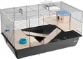 Flamingo Hamsterkäfig Chipper – Schwarz – 77,5 x 47 x 42 cm | Geräumig, funktional & komfortabel!