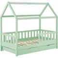 JUSKYS Kinderbett Marli_STR_OS (mint mit Bettkasten, 200 x 90 cm)