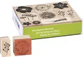 Heyda Stempel-Set Blumen 10 Stk. Motivgröße 2.0-4.0 cm Kunststoff Holz ideal für Grußkarten Einladungen Scrapbooking Geschenkverpackungen Frühjahr Motivstempel kombinierbar reinigen empfohlen
