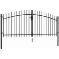 vidaXL Doppelflügel-Gartentor mit Speerspitzen 300 x 150 cm 144359