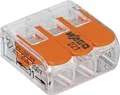 WAGO 221-413-50 221 Verbindungsklemme flexibel: 0.14-4mm² starr: 0.2-4mm² Polzahl: 3 50 St. Transparent, Orange