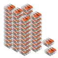 50er SET WAGO 221-413 Spleißverbinder / Verbindungsklemme mit Hebeln