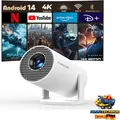 Mini Projektor 4K Android 14 WiFi 6 BT 5.4 1080