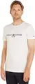 Tommy Hilfiger Herren T-Shirt Kurzarm Core Tommy Logo Rundhalsausschnitt, Weiß (Snow White), 3XL