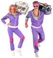 80er JAHRE TRAININGSANZUG Oberteil Hose Gr. S Kostüm Anzug bunt Herren Damen neu