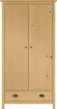 vidaXL Kleiderschrank mit 2 Türen Hill 89x50x170 cm Massivholz Kiefer