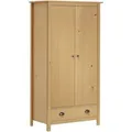 vidaXL Kleiderschrank mit 2 Türen Hill 89x50x170 cm Massivholz Kiefer 288947