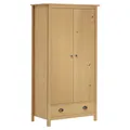 vidaXL Kleiderschrank mit 2 Türen Hill 89x50x170 cm Massivholz Kiefer NEU