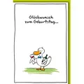 Verlag Dominique Grußkarten Geburtstag - Karte mit Umschlag - Ente