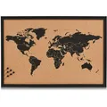 Zeller Pinnwand World 11571, braun, aus Kork, mit Holzrahmen, 60 x 40 cm