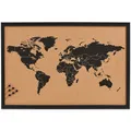 Korktafel für Notizen World, 60x40 cm, braun, ZELLER