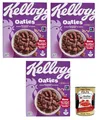 Kellogg's Oaties Kakao, 3x360g, knusprige Haferflocken mit Kakao+Polpa