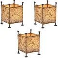3er Set Mediterrane Windlicht Budur Natur