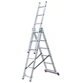 KRAUSE Vielzweckleiter CORDA silber 3x 6 Sprossen, H: 168,0 cm