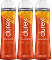 durex Gleitgel Play Wärmend, Spar-Pack, 3-tlg., Sanftes Gleitmittel mit wärmendem Effekt