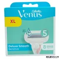 Gillette XL Pack 8 Stück Venus Deluxe Smooth Sensitive Rasierklingen neue Formel