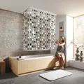 Kleine Wolke Eckduschrollo-Komplettset für Badewanne Grau 138 x 240 cm und 62 x 240 cm