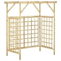 vidaXL Kiefernholz Imprägniert Pergola für 2 Mülltonnen Verrottungsfest Gartenpergola Holzpergola Rosenbogen Rankhilfe Terrasse Garten