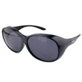 ACTIVE SOL MEGA Polarisierende Überbrille/Sonnenbrille Schwarz mit grauer Tönung