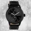 Oozoo Unisexuhr Timepieces C10909 schwarz Lederarmband Quarz Analoguhr UOC10909