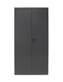 RIKTA Metallschrank 168 cm anthrazit,  2 Türen 4 Einlegeböden