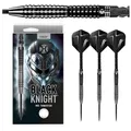 Harrows Black Knight Darts-Set mit 90% Wolframstahlspitze, 22 g, 23 g, 24 g und 25 g – inklusive Black Carbon ST Midi-Schäften und Micron Black Knight Flights (25g)