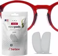 Setex Gecko Grip Brillen-Nasenpads (5 transparente Paare) – Anti-Rutsch-Nasenpads für Brillen, Mikrostrukturierte Fasern, Ultraweicher Selbstklebekleber, 1 x 7 x 16 mm