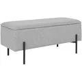 Mid.you Garderobenbank Watford, Hellgrau, Metall, 2-Sitzer, 95x43x36.5 cm, Truhe im Sitz, Garderobe, Garderobenbänke