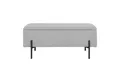 House Nordic Truhenbank in Hellgrau, Stoff - 95x46x36,5cm (BxHxT)