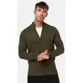 Indicode Strickjacke Herren Lau Herrenstrickjacke grün M (48)