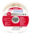 Schwaiger Lautsprecher Kabel Spule Transparent 2 x 1,5 mm² 10m Boxen Speaker 290