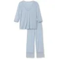 CALIDA Capri-Pyjama Elegant Dreams Damen (2 tlg) blau S (40/42)