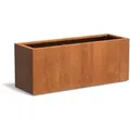Pflanzgefäß Carrez Standard Rechteck Aus Corten-stahl Pflanzkübel Größe 150x50x60 Cm - Adezz