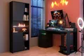 Parisot Gamingtisch Gaming in Schwarz (Komplett Set, 2-St., Komplett Set), LED Beleuchtung, Aufhängung für Kopfhörer