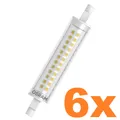 6er Sparset Osram R7s LED Slim LINE 118mm Stablampe 12W wie 100W warmweiß