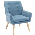 Vente-Unique Sessel, Blau, Textil, Uni, 1-Sitzer, 65x79x68 cm, Wohnzimmer, Sessel, Polstersessel