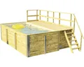 Aufstellpool Holzpool-Set Weka 595 rechteckig 490x315x201 cm inkl. Bodenschutzvl