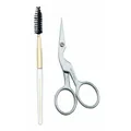 Brow Shaping Scissors & Brush Stainless Steel