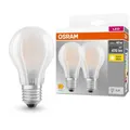 OSRAM LED-Lampe Base Classic A, E27, 4W ersetzt 40W, warmweiß, 2 Stück