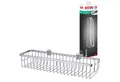 tesa Duschablage ALUXX Duschablagekorb ohne Bohren - 9,2 cm : 45,0 cm : 12,5 cm, Packung 1-tlg., selbstklebendes Hängeregal - für Bad & Dusche - silber glänzend