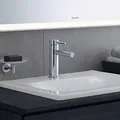 Duravit Circle Einhebel-Waschtischmischer M mit Zugstangen-Ablaufgarnitur, Badarmaturen, chrom hochglanz