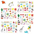 Oblique Unique® Kinder Tattoo Set Temporäre Kindertattoos für Kindergeburtstag zum Spielen - Verschiedene Motive