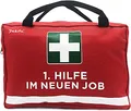 1. Hilfe Tasche zum Abschied von Kollegen - 28x18x8cm groß | Lustiges Geschenk zum Abschied von Kollegin zum Jobwechsel | Ideales Abschiedsgeschenk für Arbeitskollegen (Ohne Inhalt, rot - neuer Job)