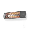 Nedis Wandheizung Elektrisch - 1200 W Wandkonvektor - Wandheizlüfter 2 Wärme Modes - Heizlüfter Wandmontage Bad - X4 Bad Heizung - Badheizung grau