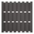 Groja WPC Fertigzaun 180x180cm gerillt anthrazit - Riegel EV1 4250260966370
