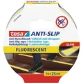 Tesa Antirutsch-Klebeband Fluorescent, 5m x 25mm, Innen- und Außenbereich,wasserfest, fluoreszierend