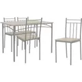 ML-Design Essgruppe Set 5-Tlg Esstisch mit 4 Stühlen Eiche Hellg für 4 Personen