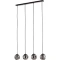 Lindby Pendelleuchte Valentina 10019840 Design Modern in Alu aus Glas 4-flammig E14 Wohnzimmerleuchte
