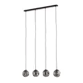 Lindby Pendelleuchte Valentina (Design, Modern) in Alu aus Glas (4 flammig E14) - Hängelampe Esstischlampe Hängeleuchte Wohnzimmerleuchte